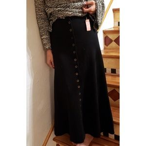 Vintage 1970 ish Button down Maxi skirt